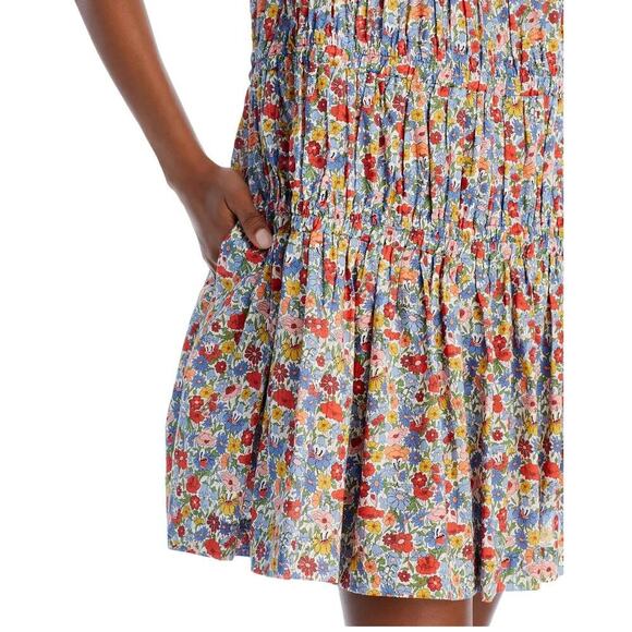 SEA NEW YORK Tuckernuck Multi Hanna Park Liberty Flutter Sleeve Cotton Dress XS - Picture 6 of 16